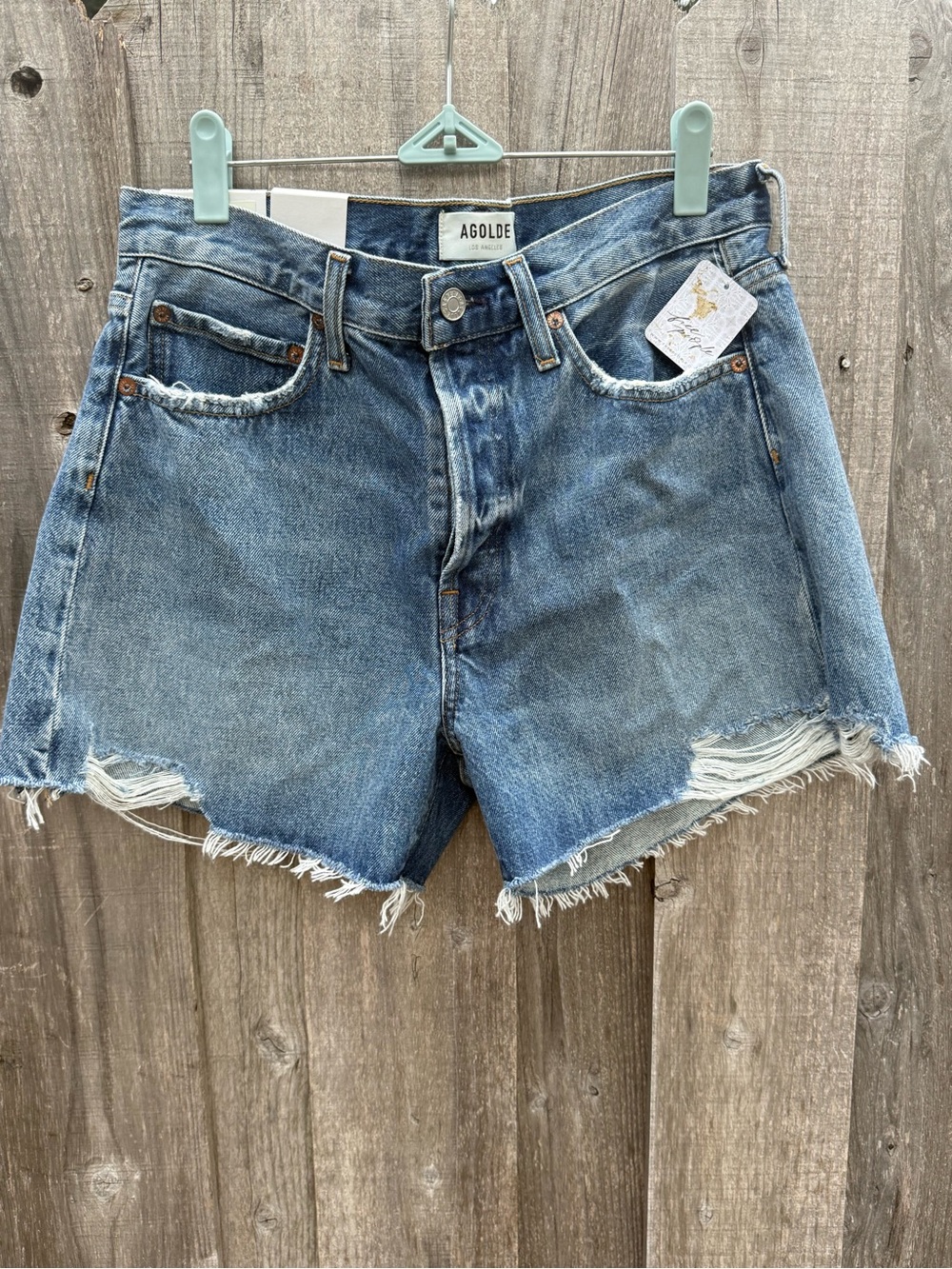 AGOLDE Parker Long Shorts Organic Denim Vintage Loose Fit NWT 27